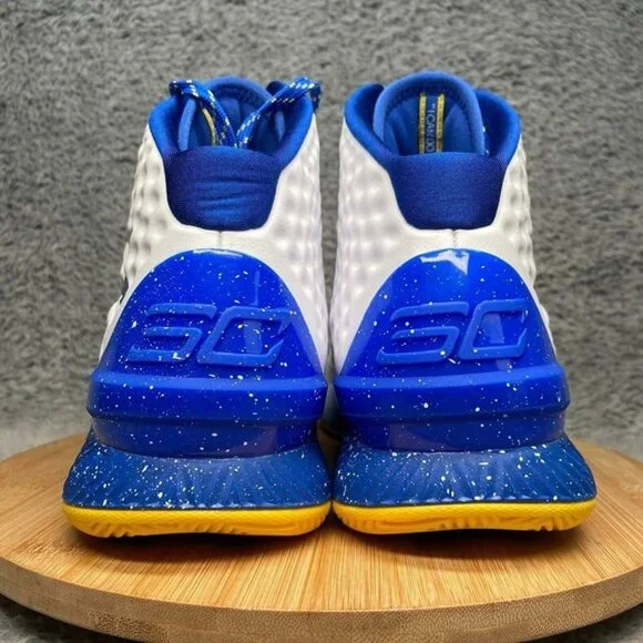 Under Armour Curry Retro 'Dub Nation' Sizes Men White Blue Yellow